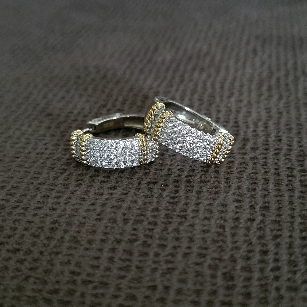 Cote d'Argent Cubic Zirconia💎 Hoops - NWT - Picture 9 of 15